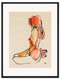 Gerahmter Kunstdruck Weiblicher Akt I