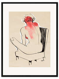Framed art print Sitting nude
