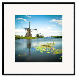 Kehystetty taidepainatus Kuvankaunis Kinderdijk