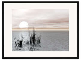 Gerahmter Kunstdruck Sonnenuntergang