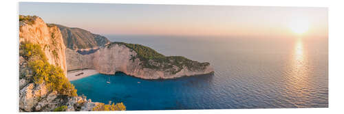 Foam board print Panoramic of shipwreck beach (Navagio) on Zakynthos island, Greece