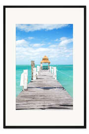 Gerahmter Kunstdruck Rustikaler Holzsteg, Mexiko