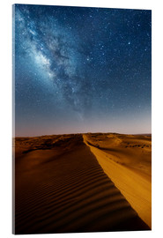 Akrylbilde  Milky way over dunes, Oman - Matteo Colombo