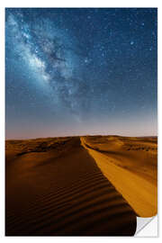 Wall sticker Milky way over dunes, Oman