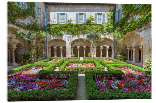 Acrylglasbild Garten im Kloster St. Paul Mausole Abtei, Provence, Frankreich