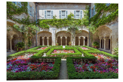 Foam board print Garden in the cloister of St Paul Mausole abbey, Provence, France