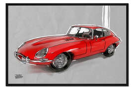 Gerahmter Kunstdruck Jaguar E type