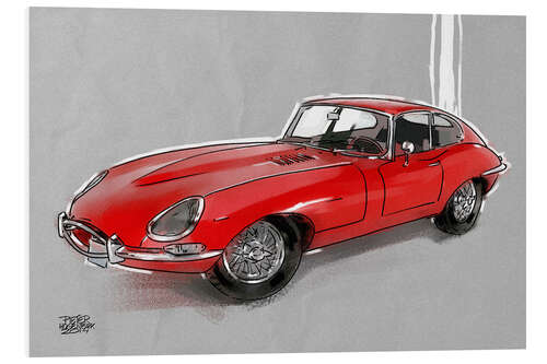 Hartschaumbild Jaguar E type