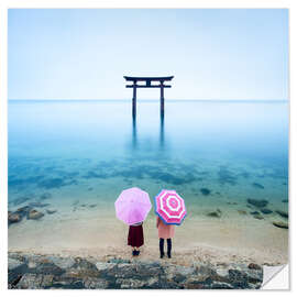 Wandsticker Japanisches Torii im Meer