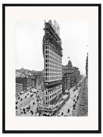 Gerahmter Kunstdruck New York City 1903, Flatiron Building im Bau
