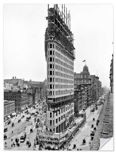 Sisustustarra New York City 1903, Flatiron Building under construction