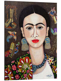 Magnettafel Frida Kahlo in Gedanken