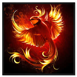 Gerahmter Kunstdruck Feuervogel