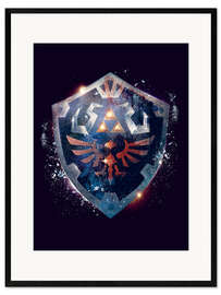 Kunsttryk i ramme Epic Shield of Hyrule