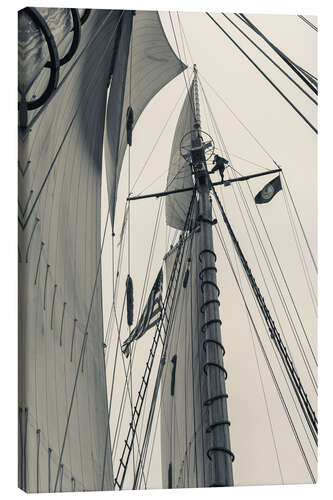 Canvas print Schooner masts in Gloucester