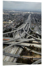 Tableau en verre acrylique Autoroutes à Los Angeles