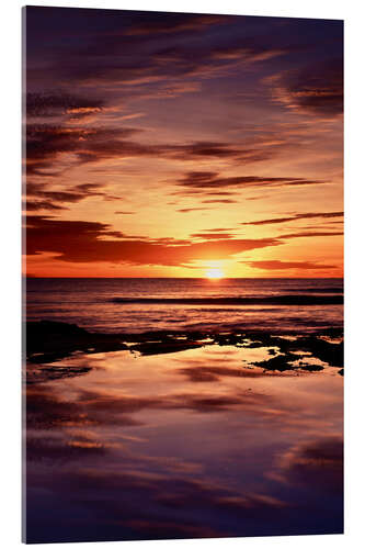 Acrylic print Sunset over the sea