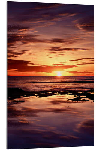 Aluminium print Sunset over the sea