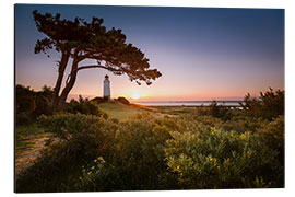 Aluminiumtavla Sunrise at Lighthouse Dornbusch on Hiddensee