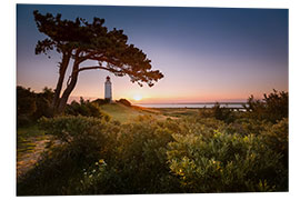 Tableau en PVC Sunrise at Lighthouse Dornbusch on Hiddensee