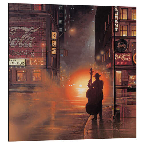 Tableau en aluminium Blues Café