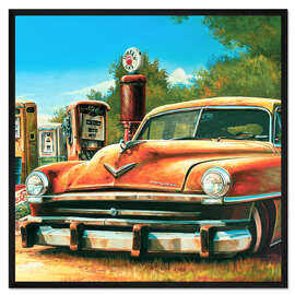 Gerahmter Kunstdruck Old Car
