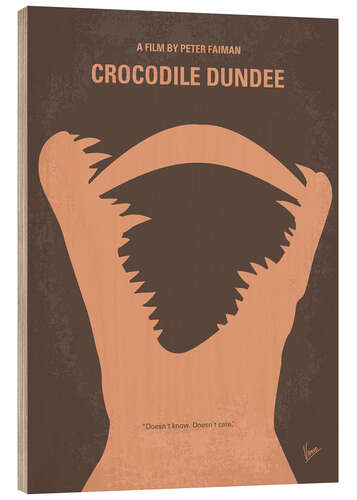 Wood print Crocodile Dundee