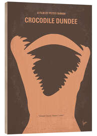 Hout print Crocodile Dundee