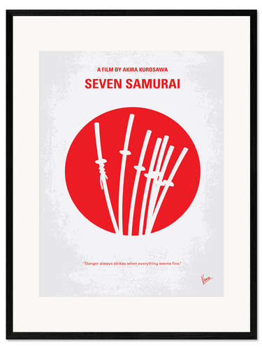 Ingelijste kunstdruk Seven Samurai