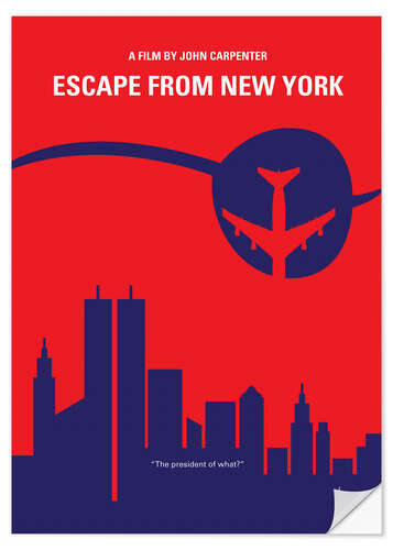 Selvklebende plakat Escape From New York