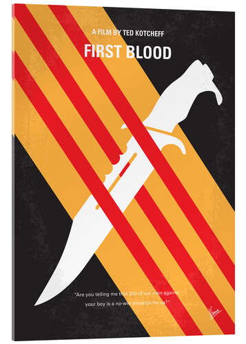 Stampa su vetro acrilico Rambo - First Blood