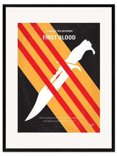 Plakat artystyczny premium w ramie Rambo - First Blood