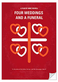 Selvklebende plakat Four Weddings And A Funeral