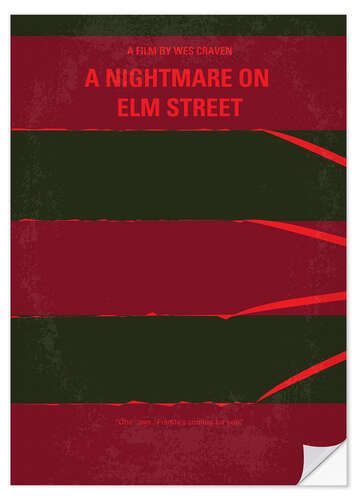 Selvklebende plakat A Nightmare On Elm Street