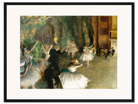 Gerahmter Kunstdruck Die Probe des Balletts Onstage