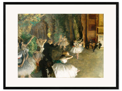 Framed art print The Rehearsal of the Ballet Onstage