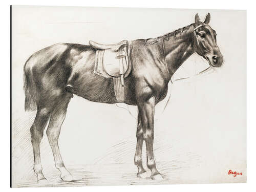 Quadro em alumínio Horse With Saddle And Bridle