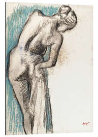 Magnettafel Badende trocknet sich ab