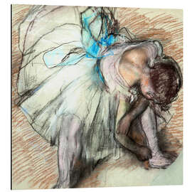 Magnettafel Tänzerin zieht sich ihren Schuh an