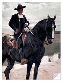 Naklejka na ścianę Salamancan on horseback