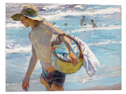 Foam board print Young fisherman