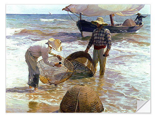 Självhäftande poster Valencian Fishermen