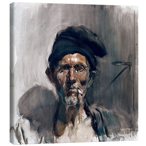 Canvas print The old man with the cigarette