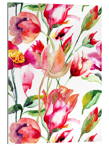 Gallery print Summer flowers in watercolor