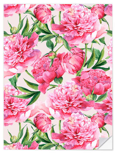 Wall sticker Pink Peonies