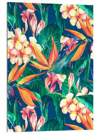 Tableau en plexi-alu Fleurs exotiques