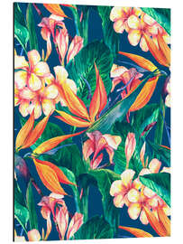Magnettafel Exotische Blumen