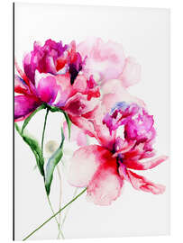 Magnettafel Schöne Pfingstrosen in Aquarell