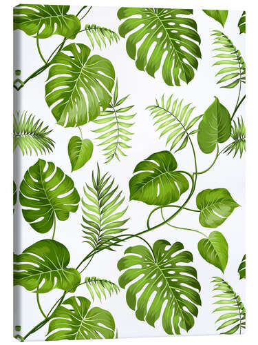 Canvas print Monstera and palms