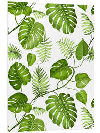 Foam board print Monstera and palms